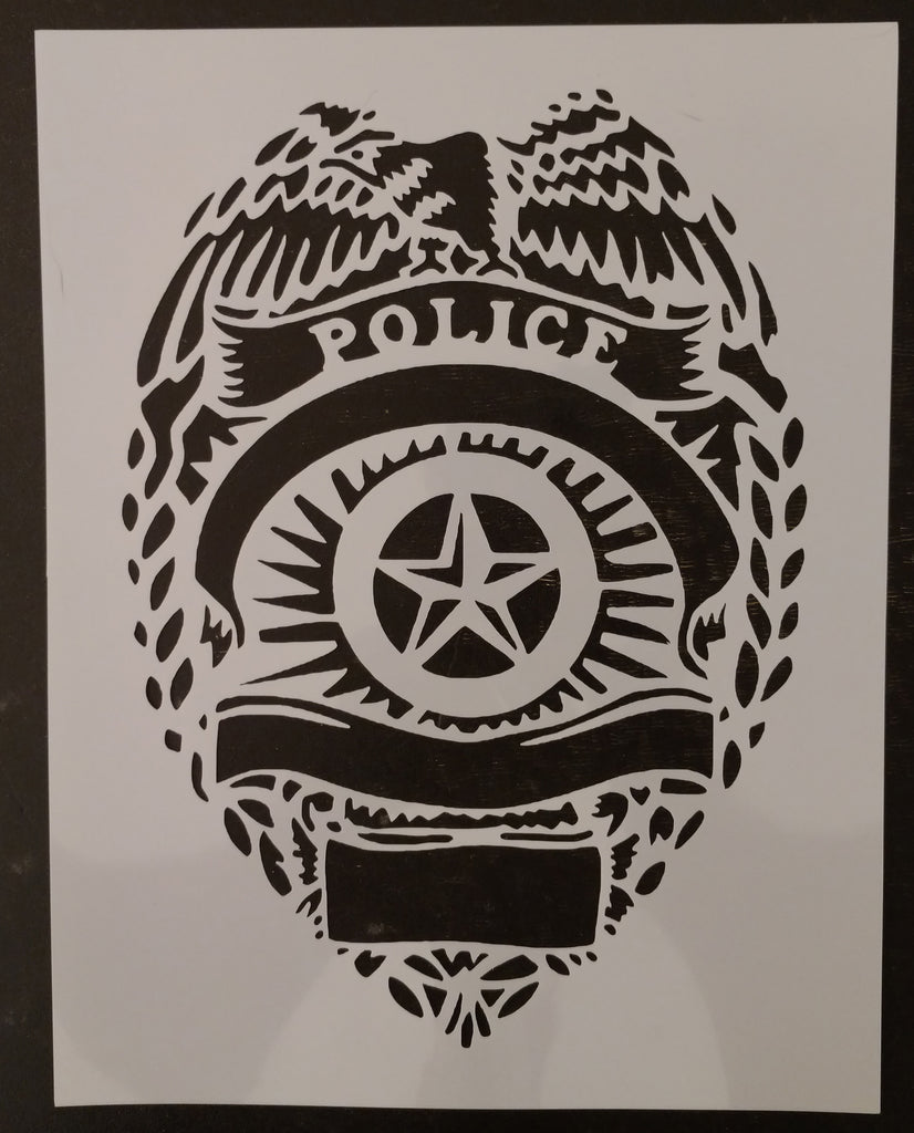 Police Badge Custom Stencil