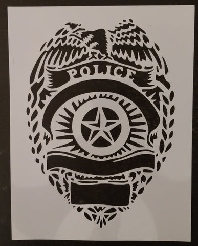 Police Badge Custom Stencil