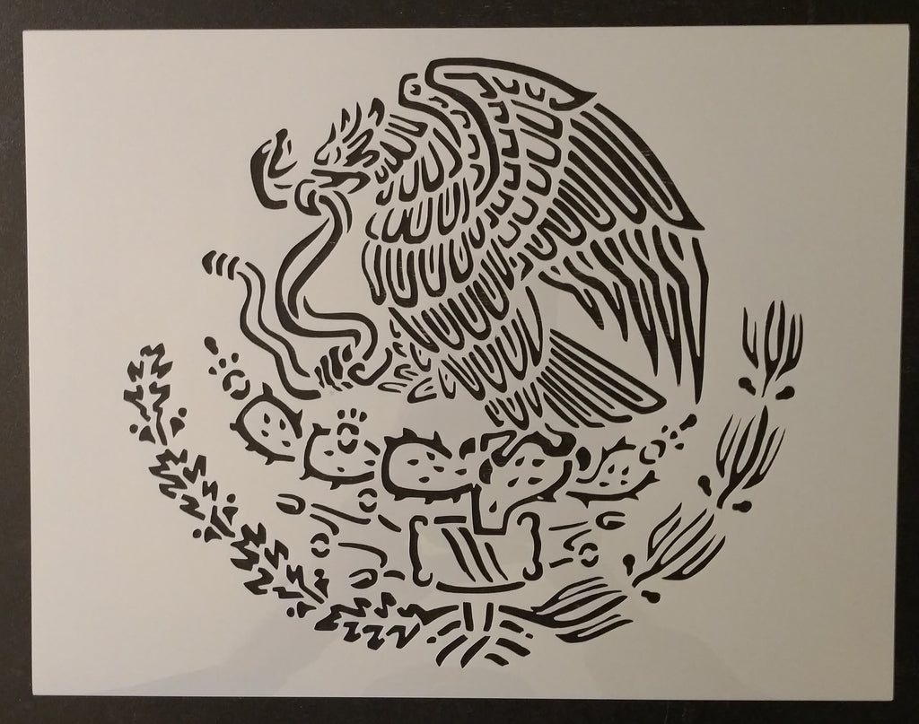 Mexico Mexican Flag Emblem Eagle Custom Stencil