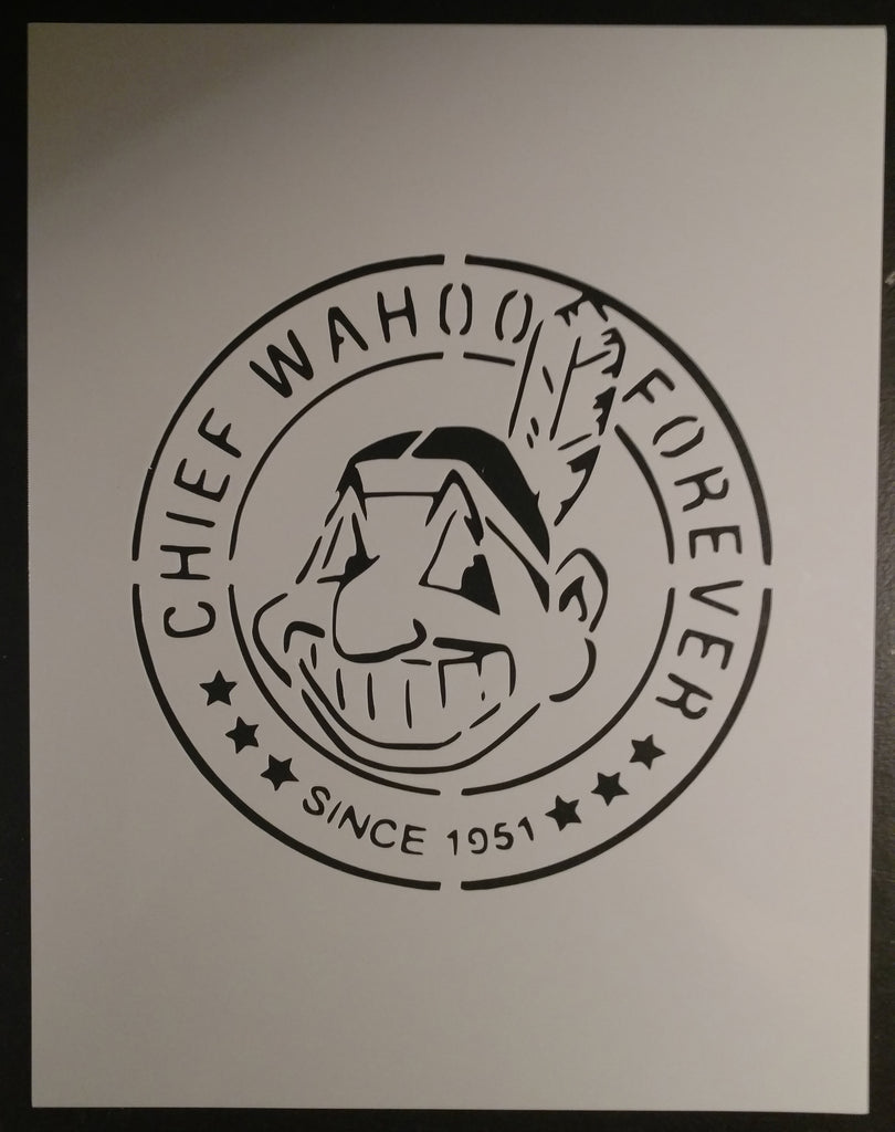Cleveland Indians Chief Wahoo Forever - Stencil – My Custom Stencils