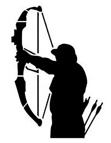 Bow Hunter Hunting Custom Stencil - FAST FREE SHIPPING
