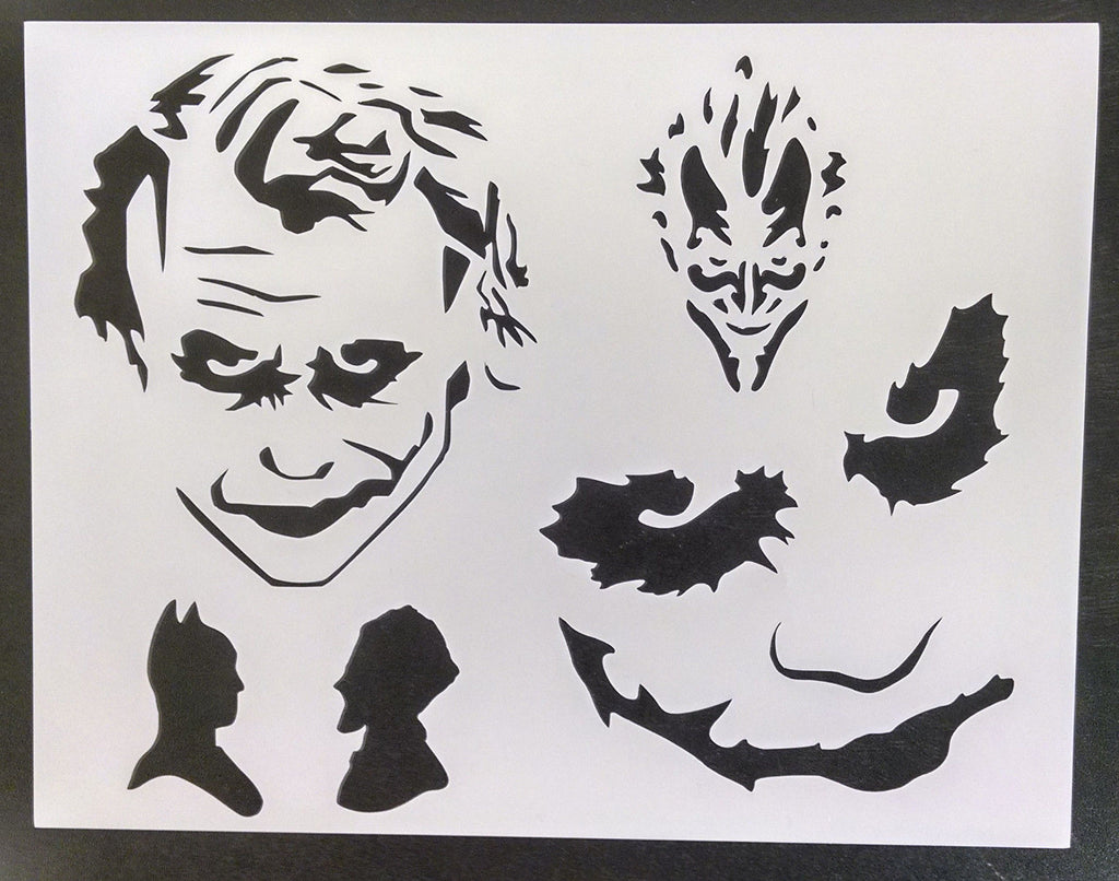 Joker Batman Faces - Stencil