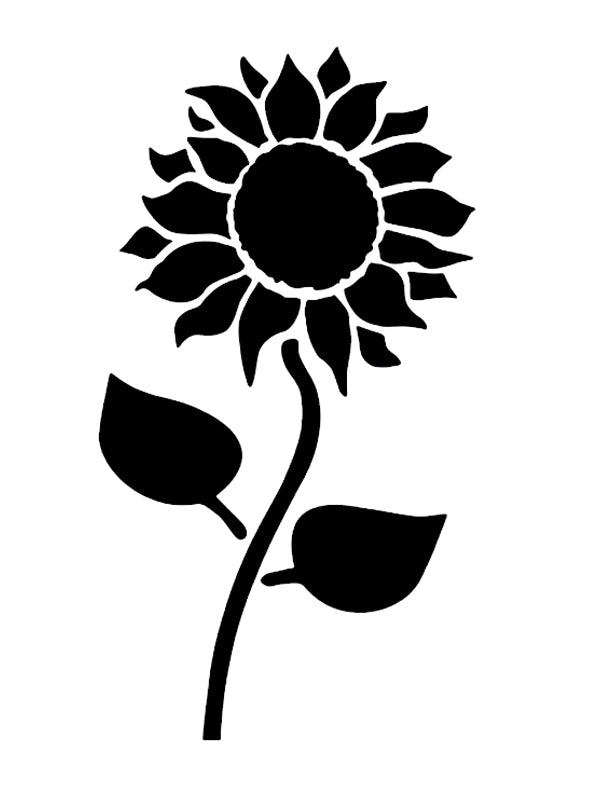 Sunflower Stencil - Reusable Color, Draw, Paint Custom Stencil Art