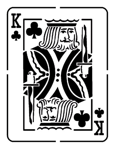 King of Clubs Playing Card - Stencil
