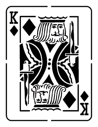 King of Diamonds Playing Card - Stencil