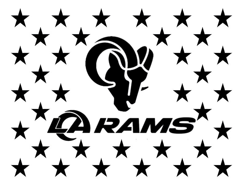 Los Angeles Rams LA Rams Flag Star 11" x 8.5" Stencil 3 FAST FREE SHIPPING