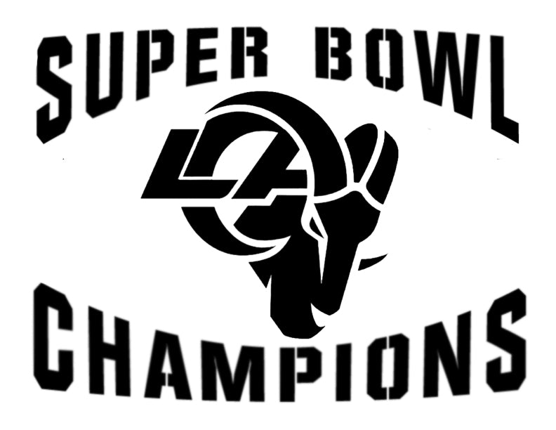Los Angeles Rams LA Rams 11" x 8.5" Super Bowl Stencil 1 FAST FREE SHIPPING