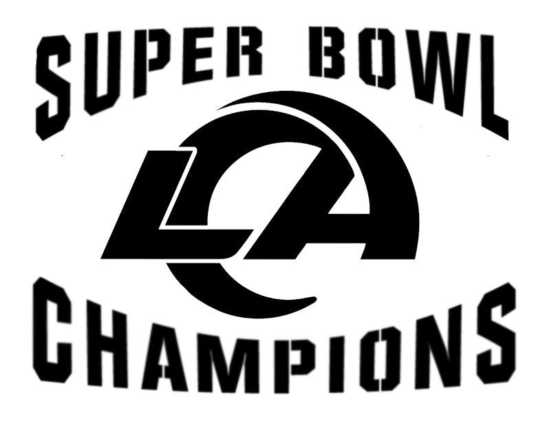 Los Angeles Rams LA Rams 11" x 8.5" Super Bowl Stencil 2 FAST FREE SHIPPING
