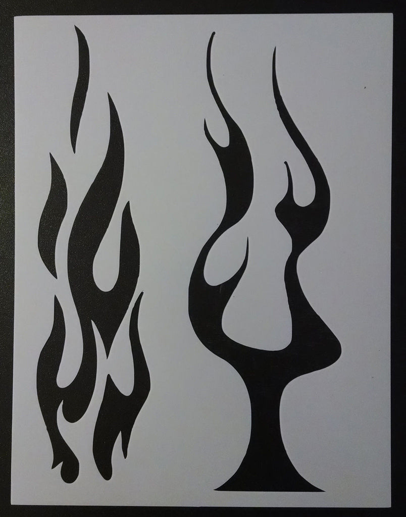 Large Flames - Stencil