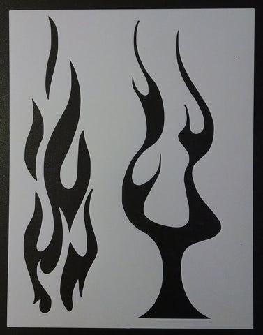 Large Flames - Stencil