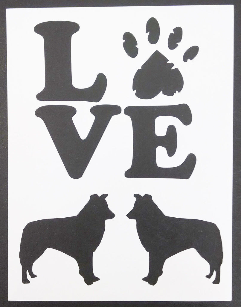 LOVE Border Collies - Stencil