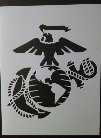 Marine Corps USMC Eagle Anchor Globe - Stencil