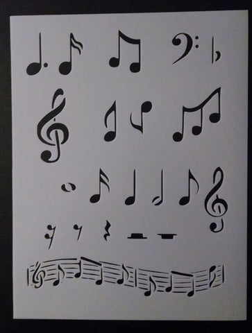 Musical Notes - Stencil