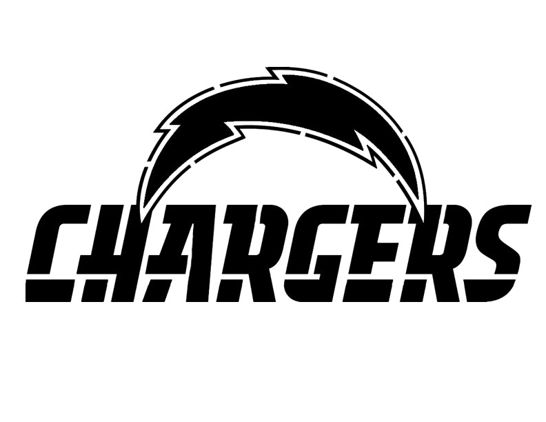 Los Angeles Chargers NFL Team Shirt Stencil Text
