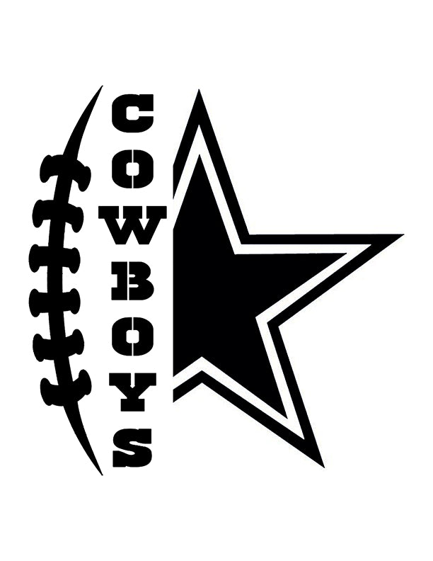 Dallas Cowboys Unique Football Star Custom Stencil