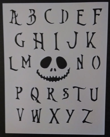 Nightmare Before Christmas Font Alphabet - Stencil