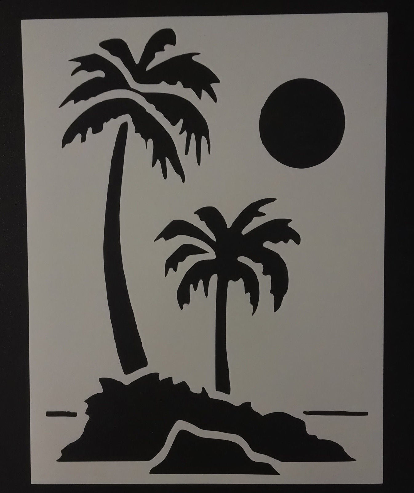 Palm Trees On Beach - Stencil – My Custom Stencils for Free Printable Palm Tree Stencils