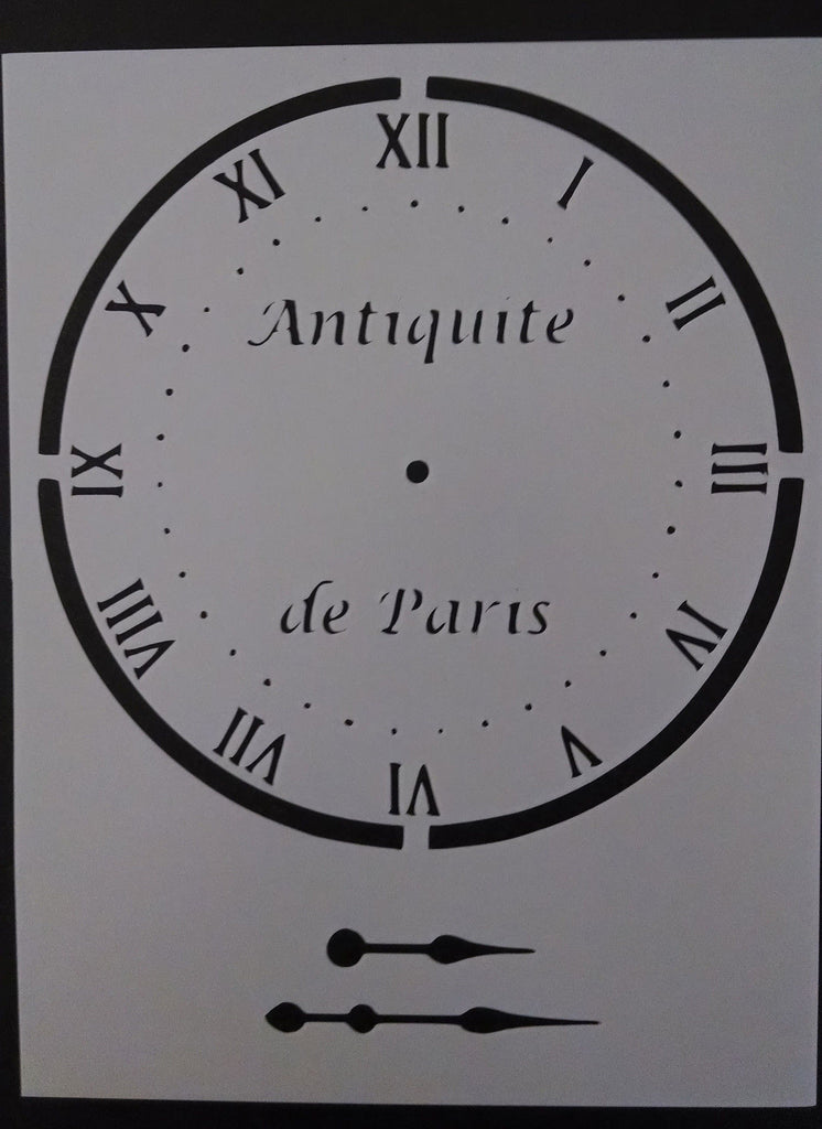 Clock with Hands / Antiquite de Paris - Stencil