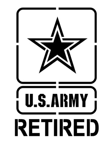 US U.S. United States Army Retired - Custom Stencil