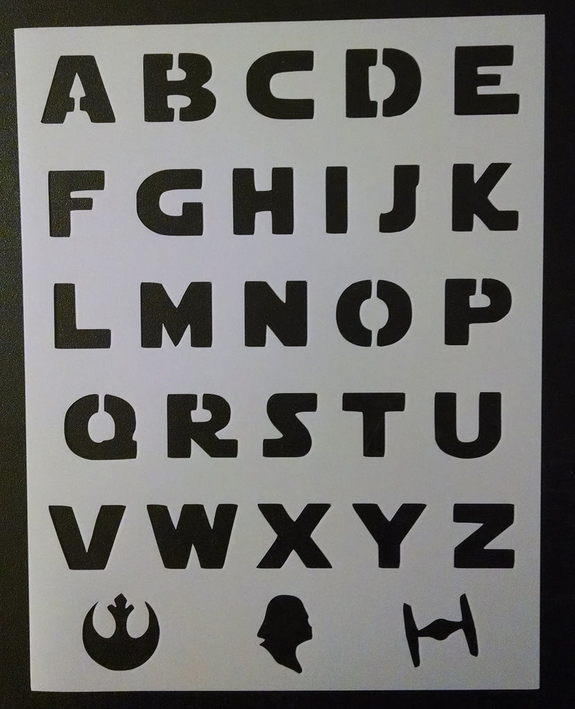 Star Wars Esque Font Alphabet - Stencil – My Custom Stencils