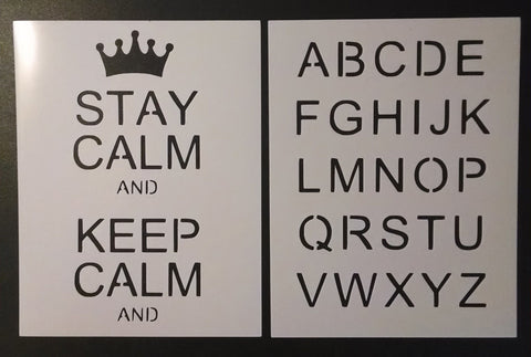 Stay Calm and Keep Calm Custom 2-Sheet Set - Stencil