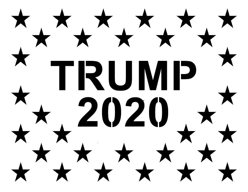 Donald J Trump 2020 President Stars Flag - Custom Stencil