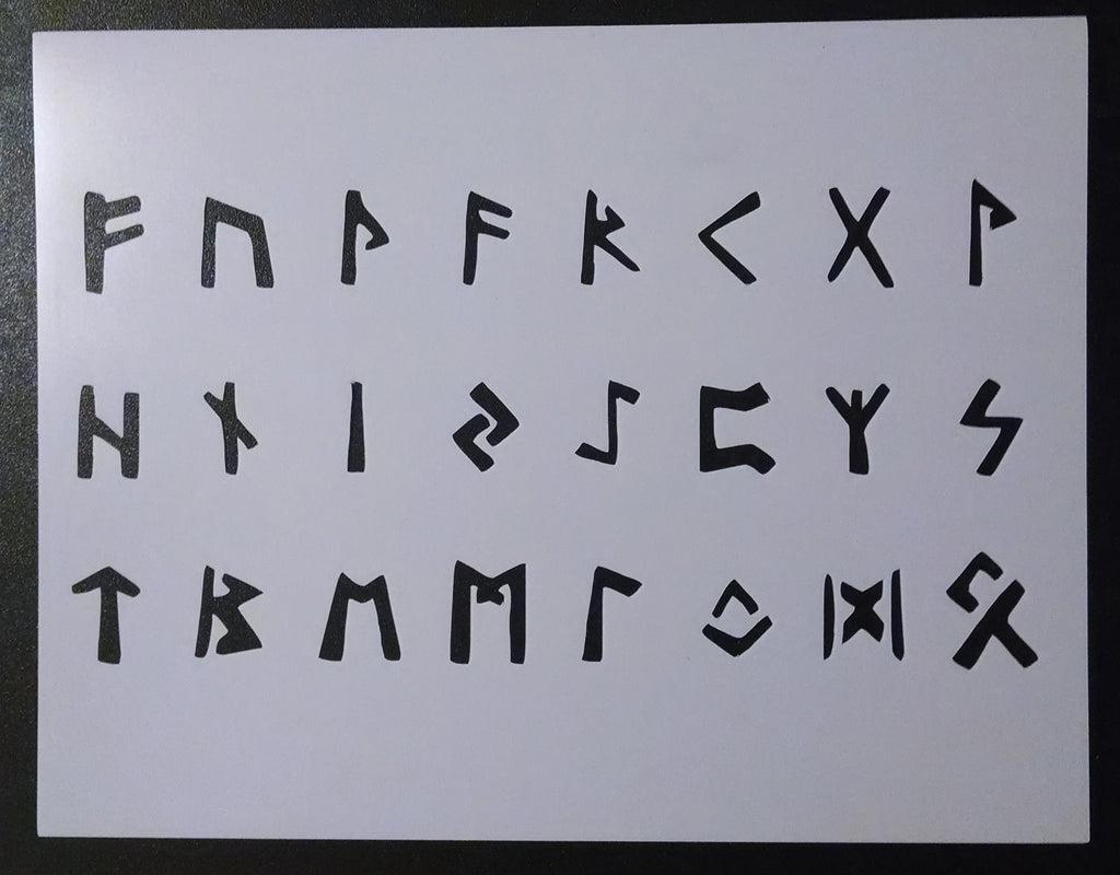 Viking Runes Norse Runic Alphabet - Stencil