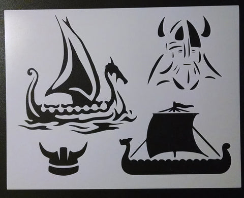 Viking Ships - Stencil