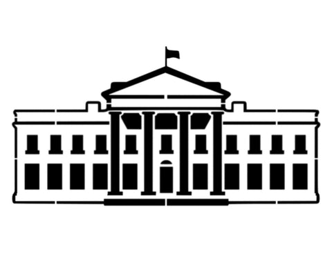 White House Washington DC President - Custom Stencil