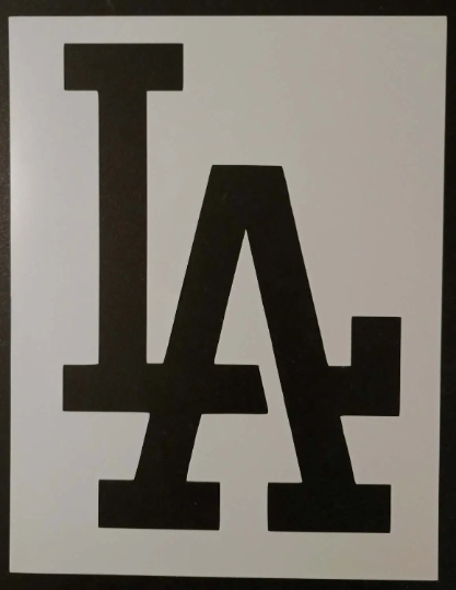 LA L.A. Los Angeles Dodgers 11" x 8.5" Custom Stencil FAST FREE SHIPPING