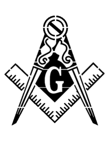 Masonic Square and Compass Custom Stencil