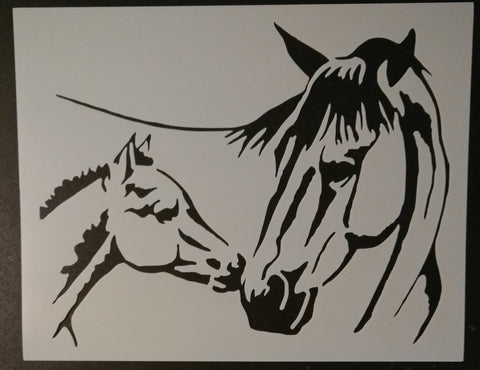 Mare and Foal - Stencil